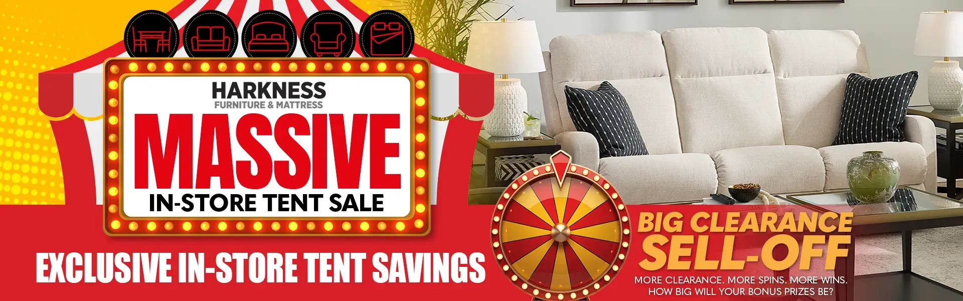 Massive In-Store Tent Sale!